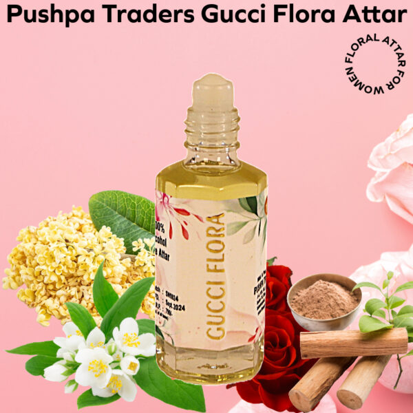 Gucci Flora Attar – Luxurious Floral Perfume Oil, Long-Lasting, Alcohol-Free, Inspired by Designer Fragrance