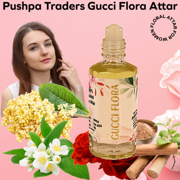 Gucci Flora Attar – Luxurious Floral Perfume Oil, Long-Lasting, Alcohol-Free, Inspired by Designer Fragrance