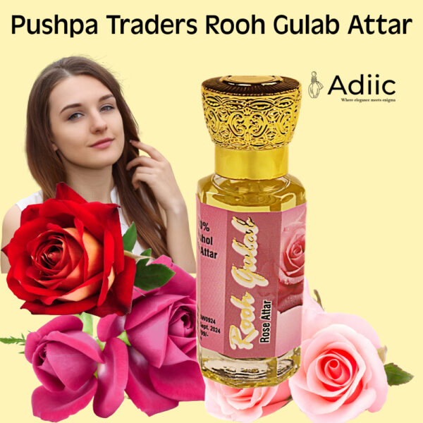 Rooh Gulab Attar (12 ml, Roll-On Bottle, Alcohol-Free)