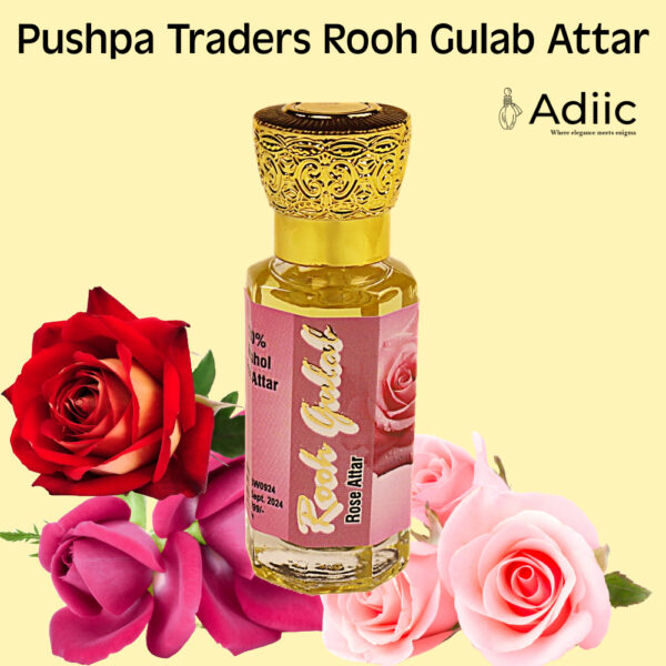 Rooh Gulab Attar (12 ml, Roll-On Bottle, Alcohol-Free)