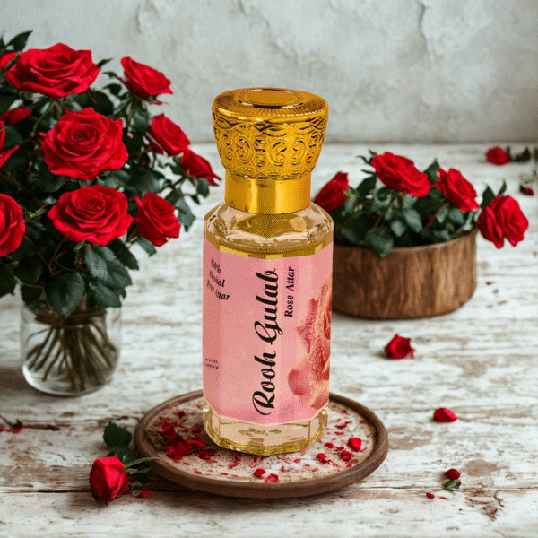 5 Rooh Gulab Attar – Pure Rose Essence, Long-Lasting Natural Fragrance, Alcohol-Free Perfume Oil
