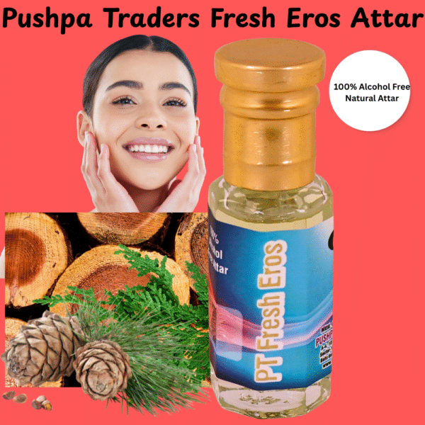 10 Fresh Eros Natural Attar – Bold, Long-Lasting Perfume Inspired by V Eros, Alluring & Alcohol-Free Scent for Men & Women