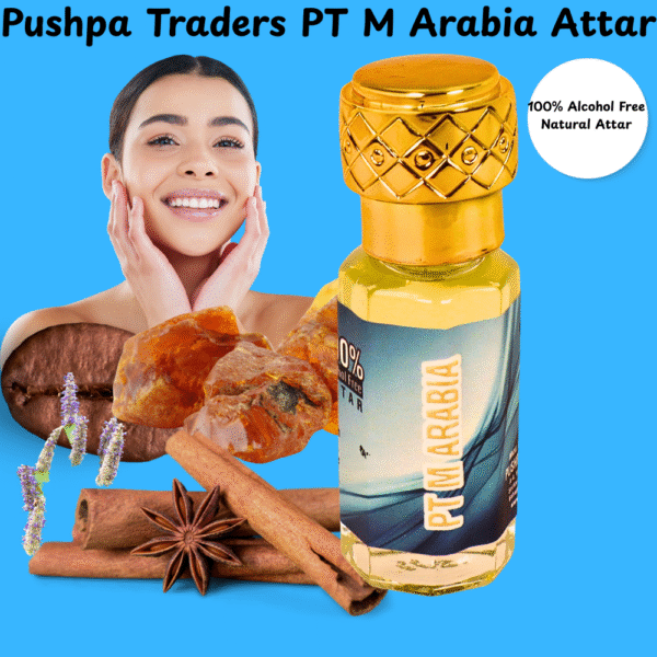 10 M Arabia Natural Attar – Premium Alcohol-Free Arabic Perfume Oil with Long-Lasting, Exotic Woody & Floral Oriental Fragrance Notes