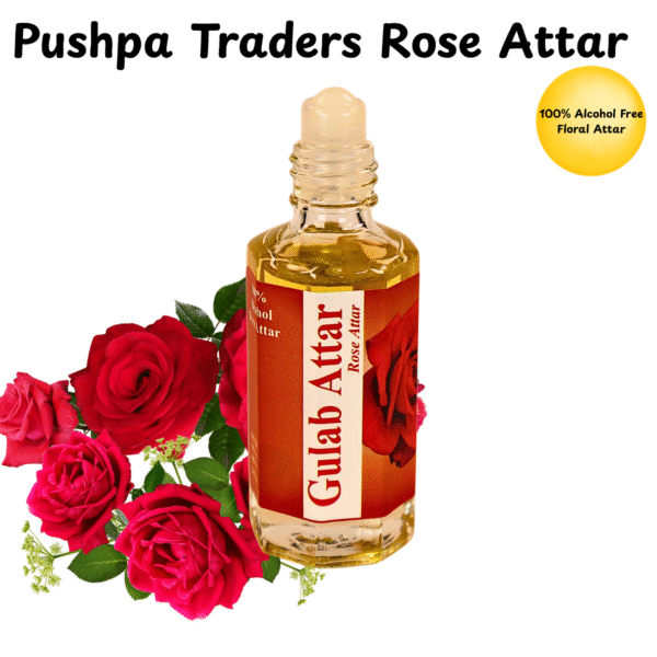 10 Gulab Attar – Pure Indian Rose Perfume, Long-Lasting Floral Fragrance, Alcohol-Free Natural Scent for Men & Women