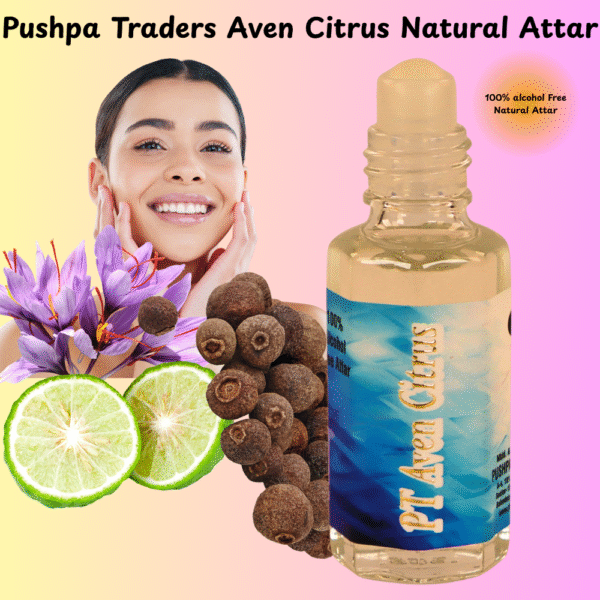 11 PT Avin Citrus Attar – Natural Zesty Fragrance, Uplifting & Refreshing Unisex Scent, Long-Lasting Attar
