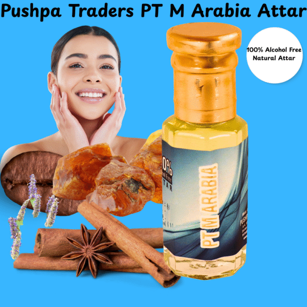 12 M Arabia Natural Attar – Premium Alcohol-Free Arabic Perfume Oil with Long-Lasting, Exotic Woody & Floral Oriental Fragrance Notes