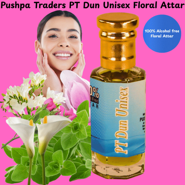 12 PT Dun Attar – Premium Natural Attar with Arabic Floral Fusion, Long-Lasting Alcohol-Free Perfume for Men & Women