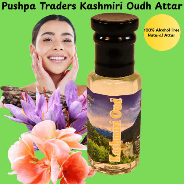15 Kashmiri Oud Attar – Premium Natural Fragrance with Rich Woody, Smoky & Earthy Notes | Long-Lasting Alcohol-Free Perfume