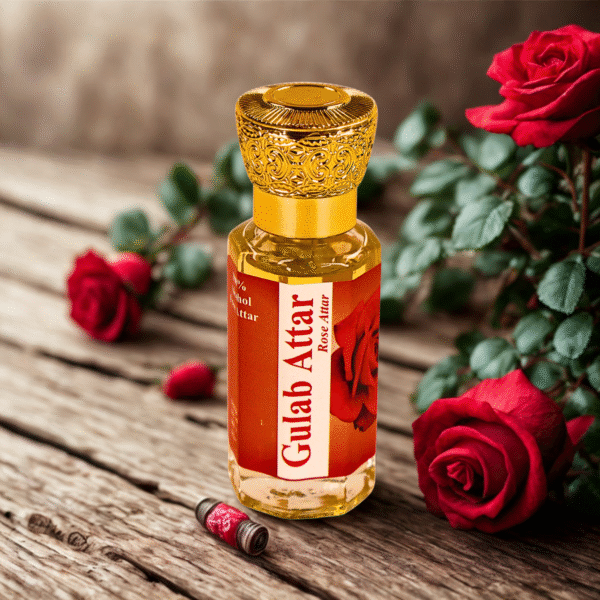 5 Gulab Attar – Pure Indian Rose Perfume, Long-Lasting Floral Fragrance, Alcohol-Free Natural Scent for Men & Women
