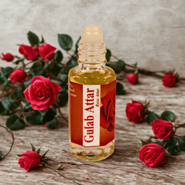6 Gulab Attar – Pure Indian Rose Perfume, Long-Lasting Floral Fragrance, Alcohol-Free Natural Scent for Men & Women