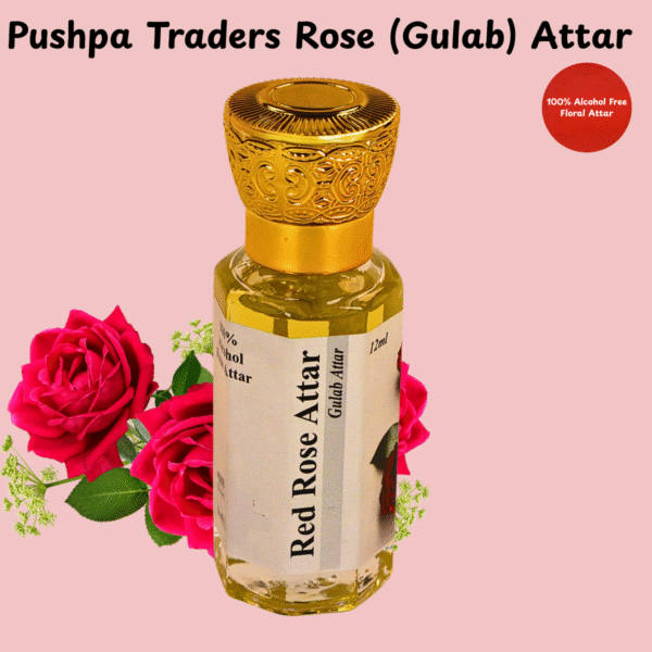 7 Rose Attar – Pure Natural Gulab Fragrance | Alcohol-Free, Long-Lasting Attar for Men & Women | Indian Floral Perfume