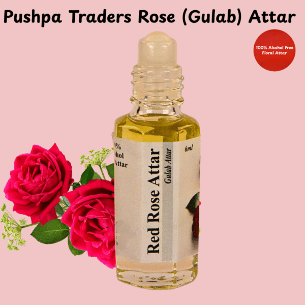 7 Rose Attar – Pure Natural Gulab Fragrance | Alcohol-Free, Long-Lasting Attar for Men & Women | Indian Floral Perfume