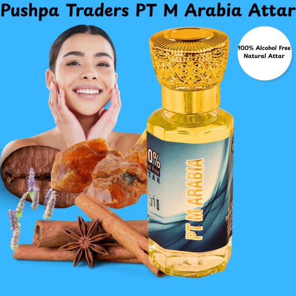 7 M Arabia Natural Attar – Premium Alcohol-Free Arabic Perfume Oil with Long-Lasting, Exotic Woody & Floral Oriental Fragrance Notes