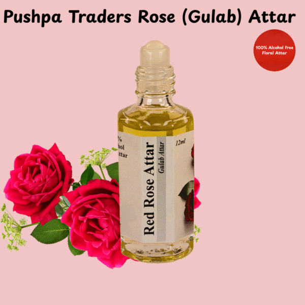 8 Rose Attar – Pure Natural Gulab Fragrance | Alcohol-Free, Long-Lasting Attar for Men & Women | Indian Floral Perfume