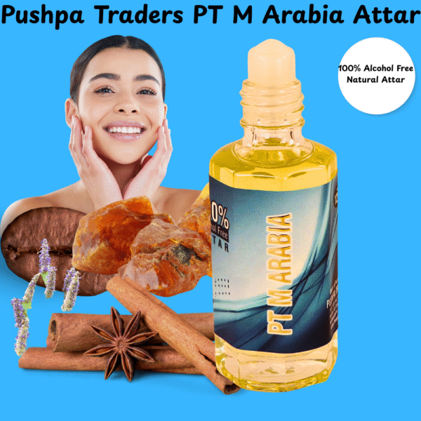 8 M Arabia Natural Attar – Premium Alcohol-Free Arabic Perfume Oil with Long-Lasting, Exotic Woody & Floral Oriental Fragrance Notes