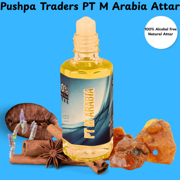 9 M Arabia Natural Attar – Premium Alcohol-Free Arabic Perfume Oil with Long-Lasting, Exotic Woody & Floral Oriental Fragrance Notes